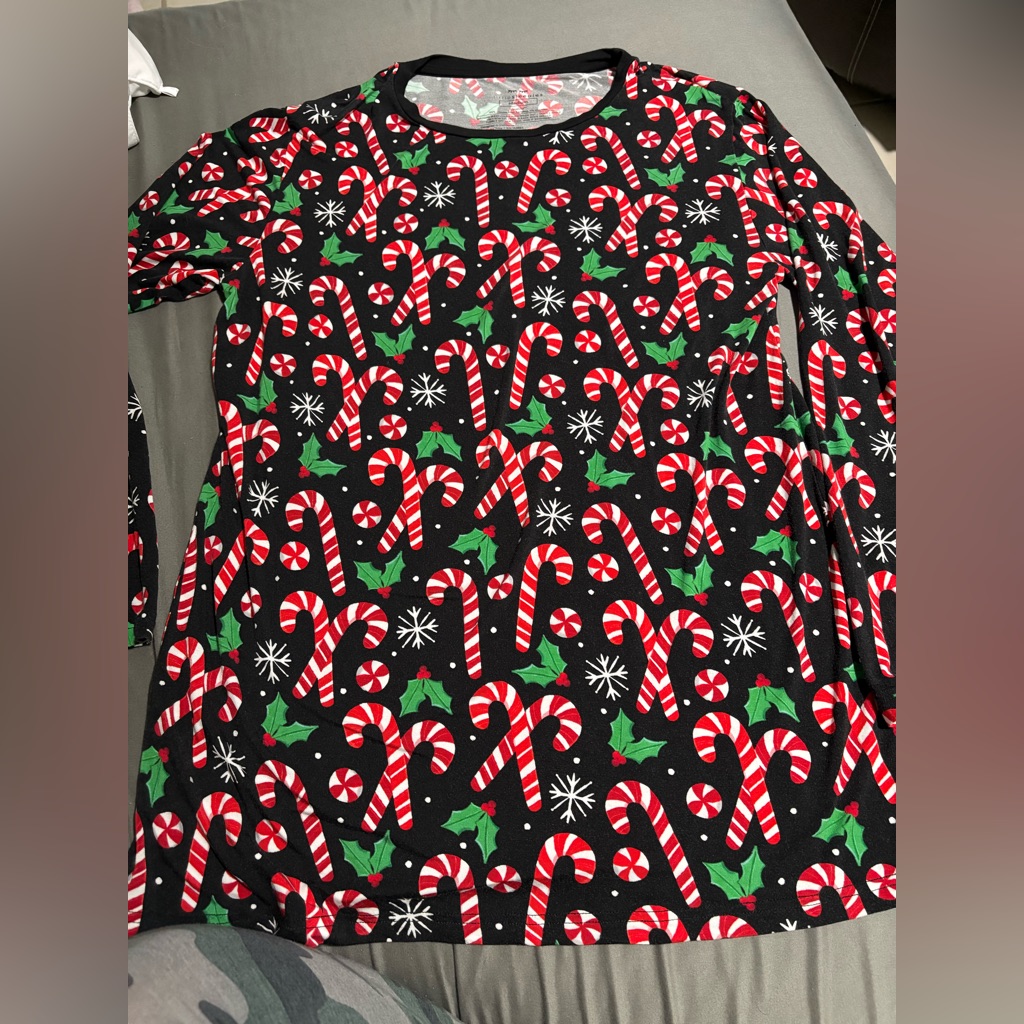 Little Sleepies Christmas Merry Mints Candy Cane Mens Pj Shirt